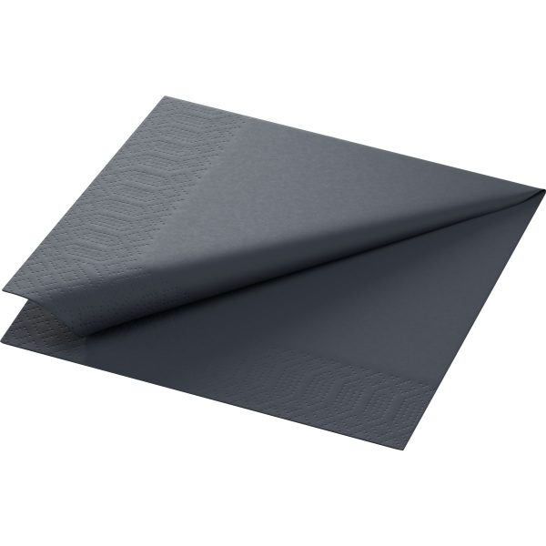 Duni Servet Uni 33 x 33 cm, 2-lgs, 16 x 125 stuks BLACK - Afbeelding 3