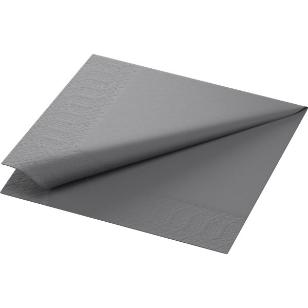Duni Servet Uni 33 x 33 cm, 2-lgs, 16 x 125 stuks GRANITE GREY