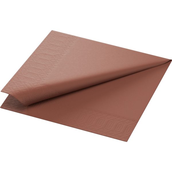 Duni Servet Uni 33 x 33 cm, 2-lgs, 16 x 125 stuks CHESTNUT