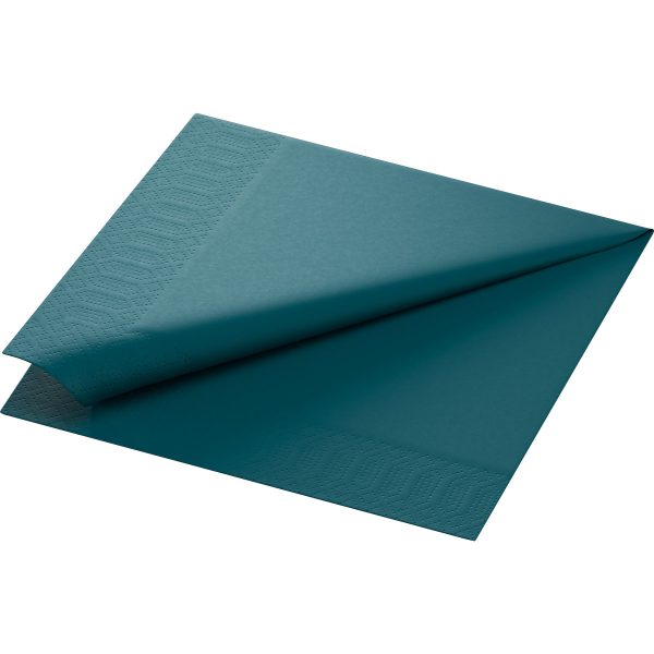 Duni Servet Uni 40 x 40 cm, 3-lgs, 8 x 125 stuks Ocean Teal