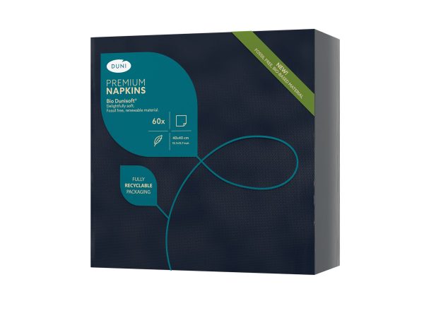 Dunisoft Bio Servet Airlaid Uni 40 x 40 cm, 6 x 60 stuks BLACK - Afbeelding 2