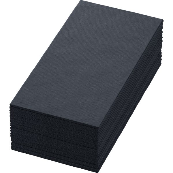 Dunisoft Bio Servet Airlaid Uni 40 x 40 cm, 6 x 60 stuks BLACK 1/8 vouw