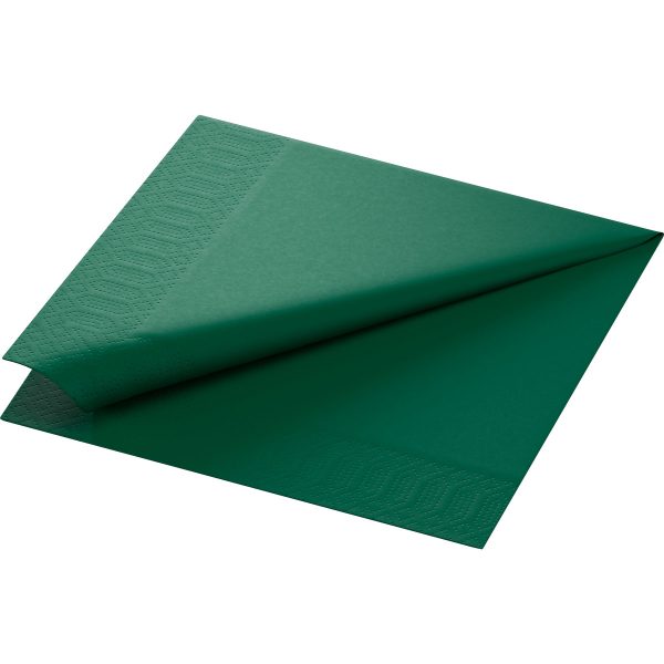 Duni Servet Uni 40 x 40 cm, 3-lgs, 8 x 125 stuks Dark Green