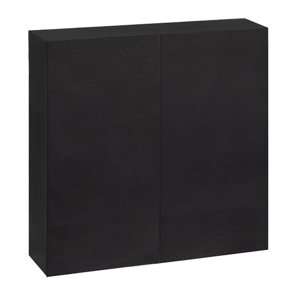 Unica Servetten 40x40 cm 2-lgs Zwart, 1600 stuks, 1/8 vouw